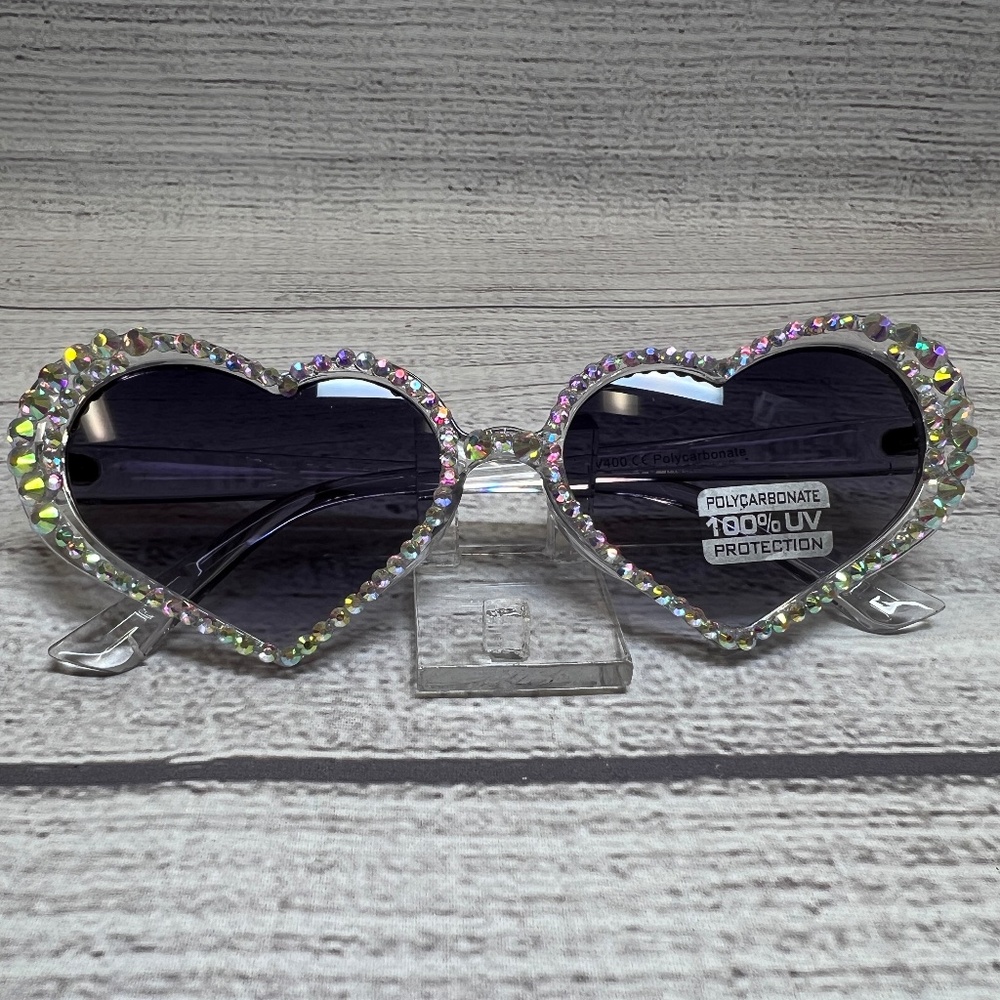 Heart Shape Bling Sunglasses (8226505)